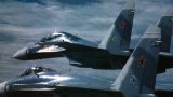 Patrouille mixte entre un Flanker A (1er plan), et B (2nd plan)